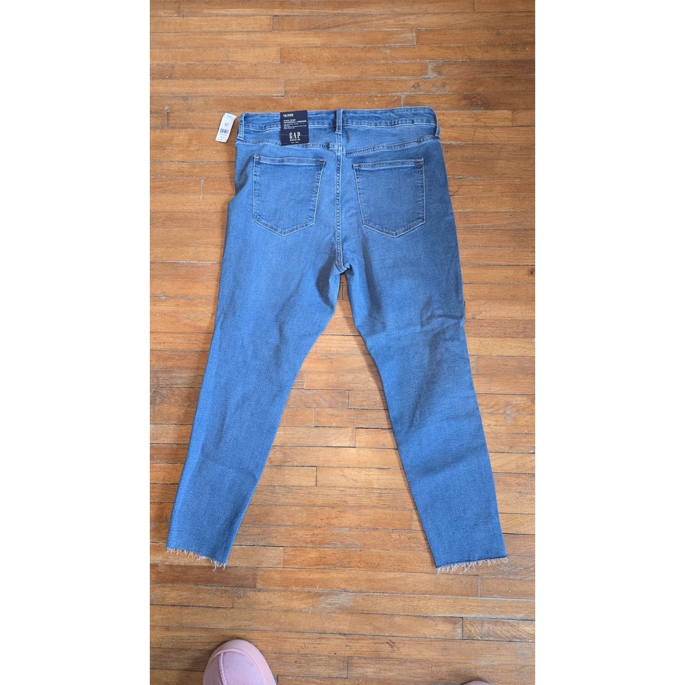 Gap Womens High Rise Universal Legging Distressed Skinny Jeans Blue Size 16 S